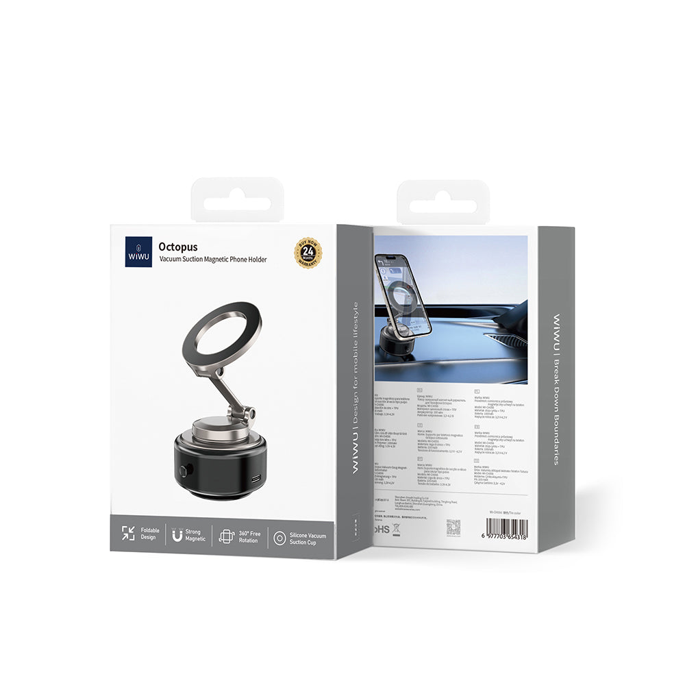 Wiwu Wi-CH056 Type-C Portlu Elektrikli Vakum Özellikli Magnetik Telefon Tutucu Wiwu Wi-CH056 Type-C Portlu Elektrikli Vakum Özellikli Magnetik Telefon Tutucu